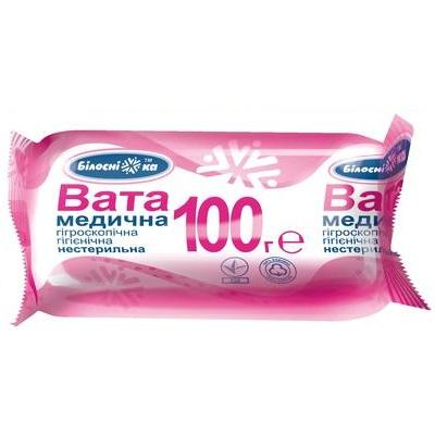 Вата нестерильна 100г Ролік